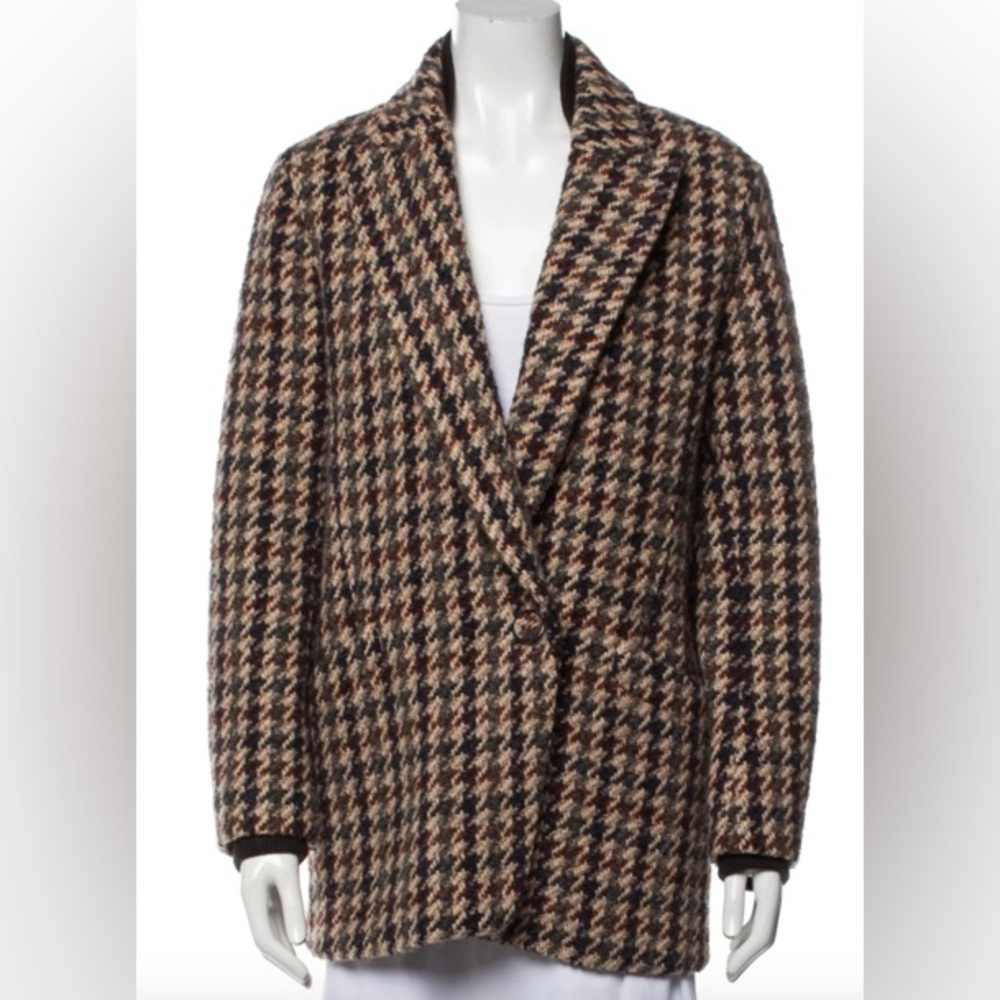 Theory Houndstooth Blazer Coat